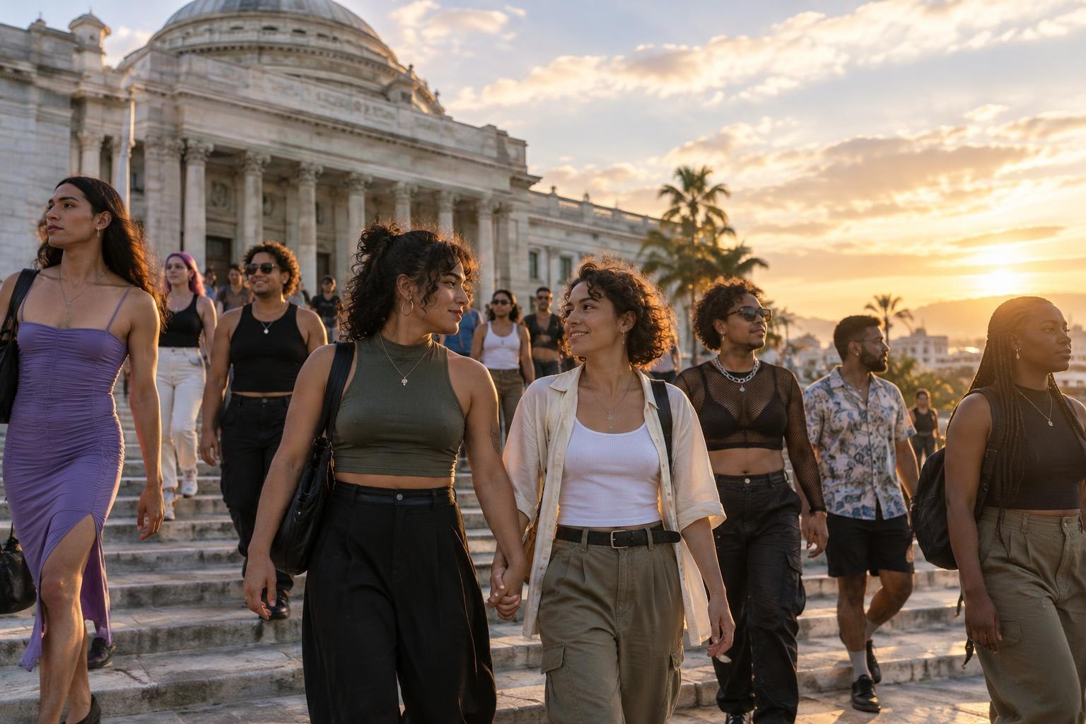 Τρανς και queer άνθρωποι έξω από το Καπιτώλιο στο Σαν Χουάν